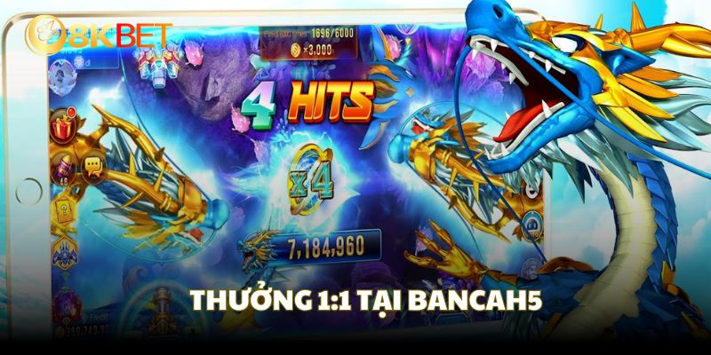 Thưởng 1:1 không tính phí khi chơi tại 8KBET